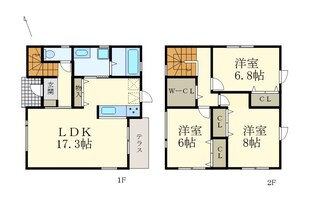 プティヴィルⅡの物件間取画像